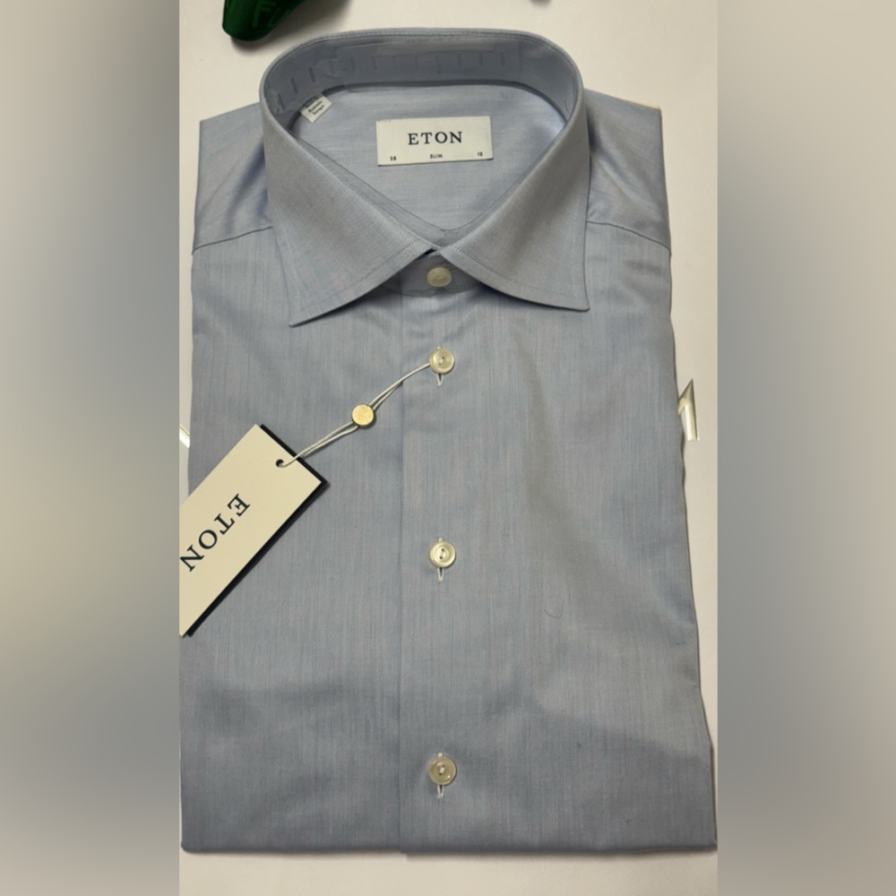 Eton Men's Light Blue Slim Fit Dress Shirt